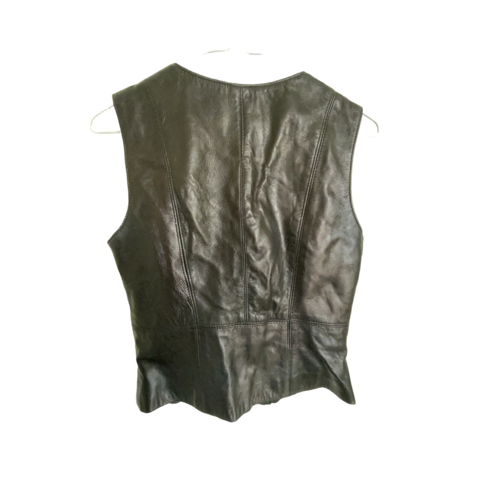 Danier Leather Vest Black Extra Small Size - Picture 3 of 6